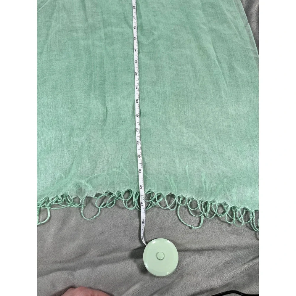 Sheer Easter Spring‎ MintGreen Ethereal Blanket Scarf 21 x 72in